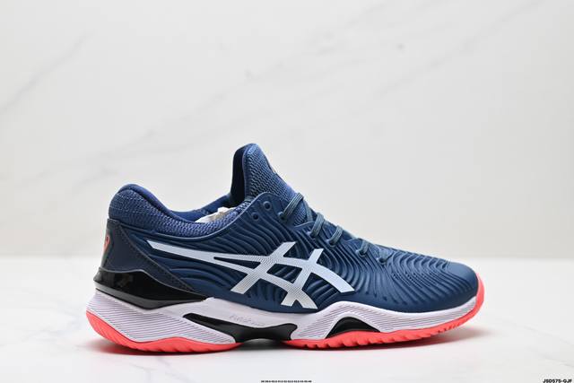 公司级Asics Court Ff 2 Novak Clay 亚瑟士 耐磨透气 低帮专业网球鞋 适用于所有球场的网球鞋 主要是硬地球场 追求日常练习的耐用性和反