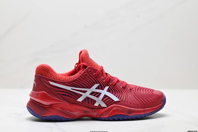 公司级Asics Court Ff 2 Novak Clay 亚瑟士 耐磨透气 低帮专业网球鞋 适用于所有球场的网球鞋 主要是硬地球场 追求日常练习的耐用性和反