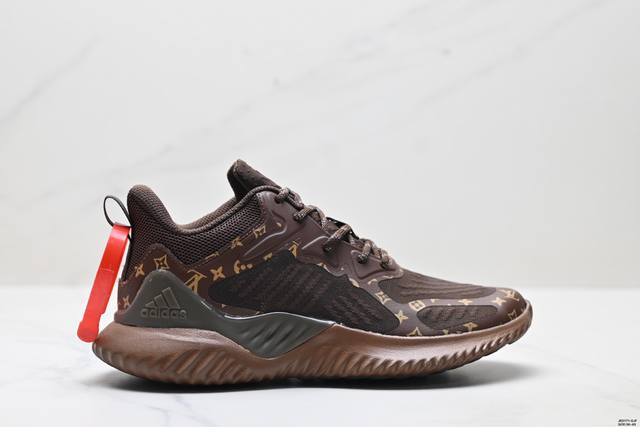 公司级Adidas Lv Alphabounce M 3M反光 阿尔法跑鞋 Bouncetm中底与Forged Mesh 热融合多层绒布的结合 外加马牌大底 货