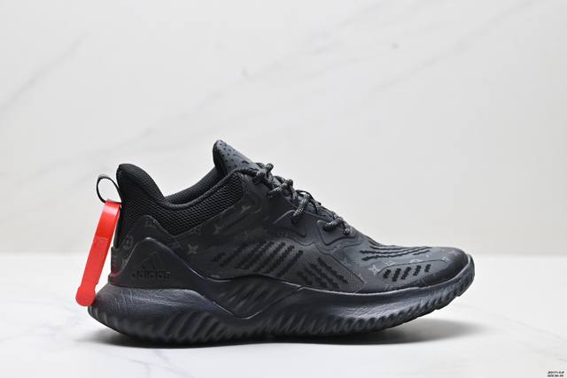 公司级Adidas Lv Alphabounce M 3M反光 阿尔法跑鞋 Bouncetm中底与Forged Mesh 热融合多层绒布的结合 外加马牌大底 货