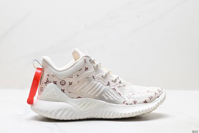 公司级Adidas Lv Alphabounce M 3M反光 阿尔法跑鞋 Bouncetm中底与Forged Mesh 热融合多层绒布的结合 外加马牌大底 货