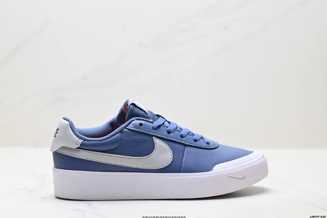 公司级Nike耐克Court Shot男子运动鞋春季透气轻便运动板鞋 经典网眼 橡胶鞋底 皮面的材质 包裹感很强 但鞋底偏硬 适合日常通勤穿搭 该鞋型延续了传统