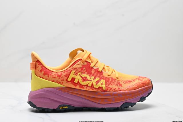公司级Hoka Speedgoat 6 轻量低帮户外越野跑鞋 户外山脉越野轻量运动跑鞋 货号:1147811 尺码:36 36.5 37.5 38 38.5 3