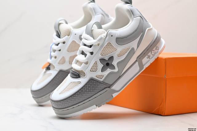 真标Louis Vuitton Trainer Sneaker Low 全新 Lv 路易威登 休闲运动文化百搭板鞋 Id:Jkd129-Gjk