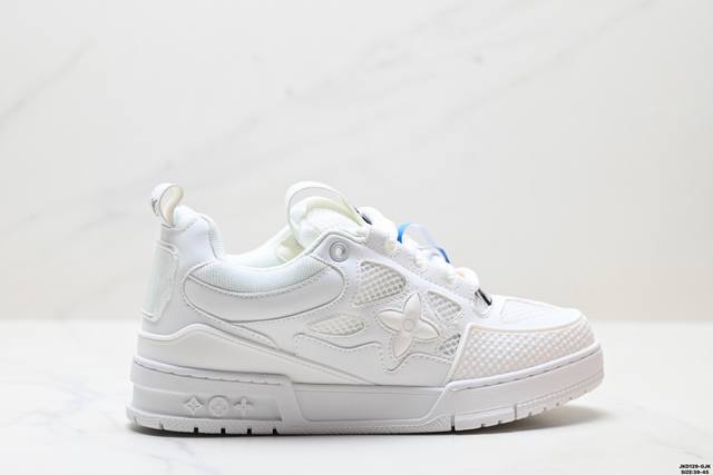 真标Louis Vuitton Trainer Sneaker Low 全新 Lv 路易威登 休闲运动文化百搭板鞋 尺码:39-45 Id:Jkd129-Gjk