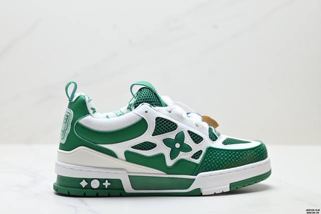 真标Louis Vuitton Trainer Sneaker Low 全新 Lv 路易威登 休闲运动文化百搭板鞋 尺码:39-45 Id:Jkd129-Gjk