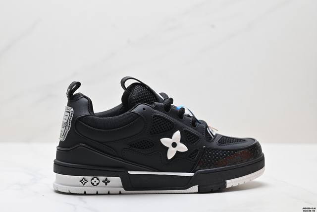 真标Louis Vuitton Trainer Sneaker Low 全新 Lv 路易威登 休闲运动文化百搭板鞋 尺码:36-45 Id:Jkd129-Gjk