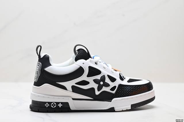 真标Louis Vuitton Trainer Sneaker Low 全新 Lv 路易威登 休闲运动文化百搭板鞋 尺码:36-45 Id:Jkd129-Gjk