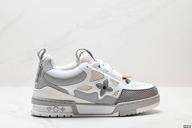 真标Louis Vuitton Trainer Sneaker Low 全新 Lv 路易威登 休闲运动文化百搭板鞋 尺码:36-45 Id:Jkd129-Gjk