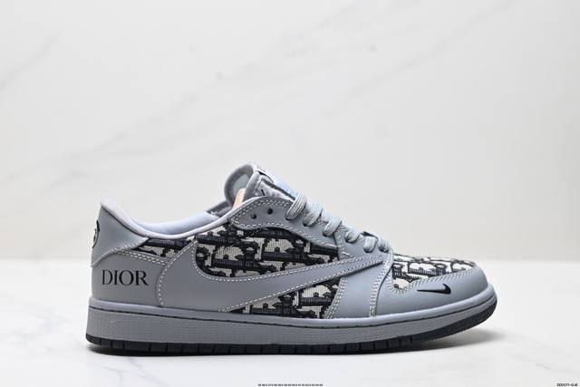 公司级Nike Air Jordan 1 X Travis Scott Aj1倒勾 乔一倒钩 ‘Diy’定制 耐克 低帮文化篮球鞋 完美品质出货 细节如图所示