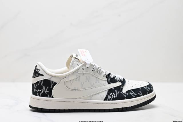 福利 公司级Nike Air Jordan 1 X Travis Scott Aj1倒勾 乔一倒钩 ‘Diy’定制 耐克 低帮文化篮球鞋 完美品质出货 细节如图