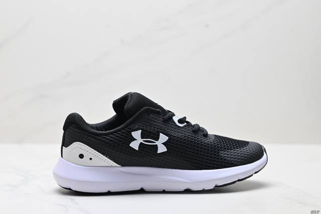 公司级Under Armour Surge 3 安德玛运动舒适 织物减震防滑耐磨透气 低帮休闲跑步鞋 货号:3024883-400 尺码:36-45 Id:Jj