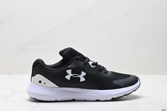 公司级Under Armour Surge 3 安德玛运动舒适 织物减震防滑耐磨透气 低帮休闲跑步鞋 货号:3024883-400 尺码:36-45 Id:Jj