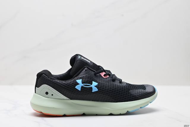公司级Under Armour Surge 3 安德玛运动舒适 织物减震防滑耐磨透气 低帮休闲跑步鞋 货号:3024883-400 尺码:36-45 Id:Jj