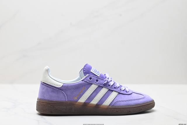 公司级Adidas Handball Spezial 官方正确版本 阿迪达斯经典款 复古休闲板鞋 全鞋采用反毛皮制作 牛筋耐磨大底 承载青春情怀的板鞋 经典三条