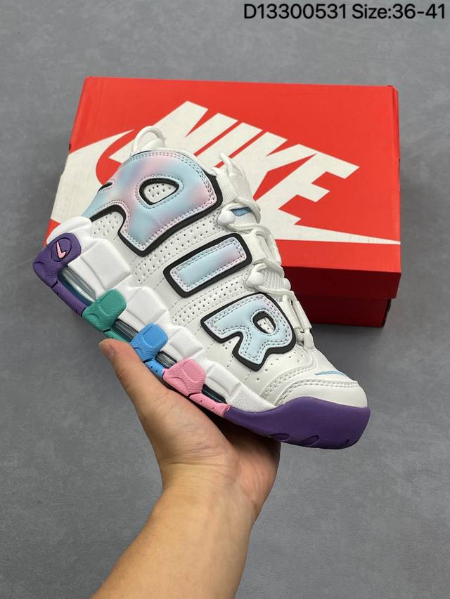 耐克 Nike Air More Uptempo 皮蓬大Air 经典复古高街百搭篮球鞋Uonn1121- 编码：D13300531 尺码：36～41