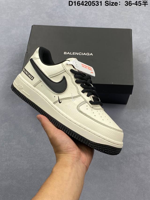 公司级Nike Air Force 1‘07 原楦头原纸板 打造纯正低帮空军版型 专注外贸渠道 全掌内置蜂窝气垫 原盒配件 原厂中底钢印、拉帮完美 官方货号：F