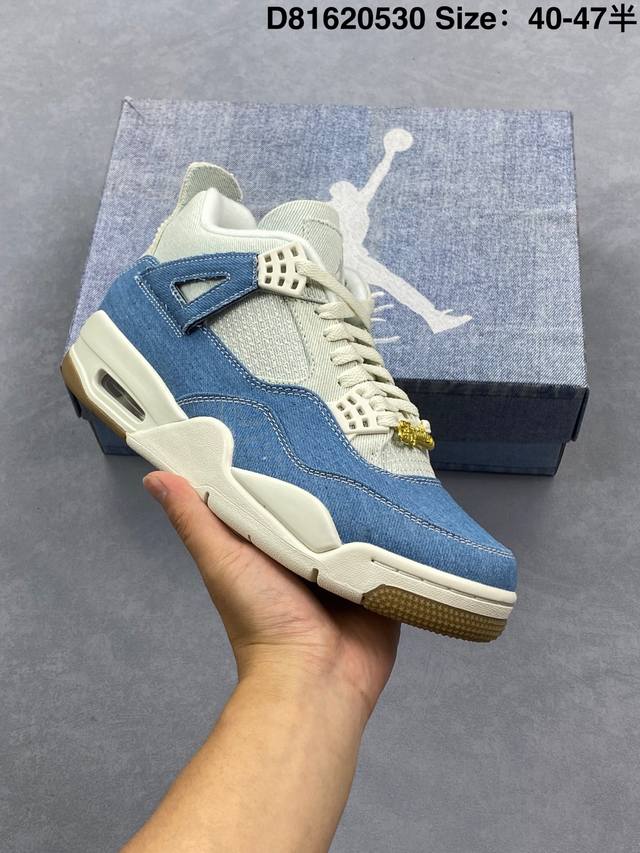 纯原Nike Air Jordan 4 Retro 耐克迈克尔 乔丹Aj4代中帮复古休闲运动文化篮球鞋 原厂材Tpu超Q弹网格材质 缜密拉帮及中底钢印细节 组合