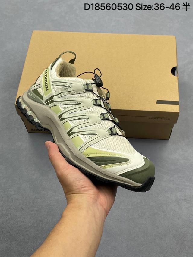 公司级Salomon Xa Pro Xt-6 End萨洛蒙户外越野跑鞋 鞋面采用Sensifit贴合技术 全方位贴合包裹脚型 鞋跟部鞋底牵引设计 提供强大的抓地