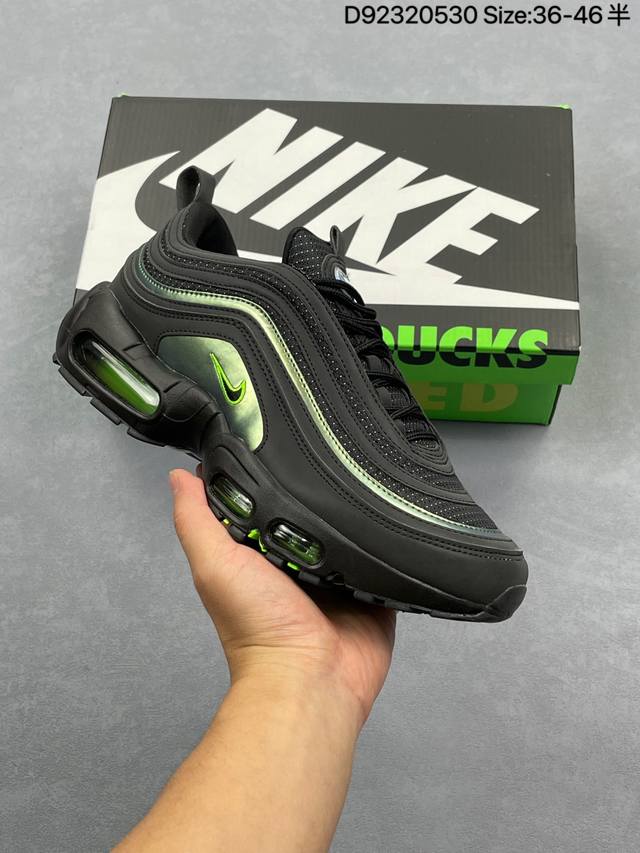 Division Street X Nike Air Max 95 97 复刻灰黑 纯原版本复古休闲跑步鞋 真标原盒 原底原面 正确版型 原版开发 精准细节 市