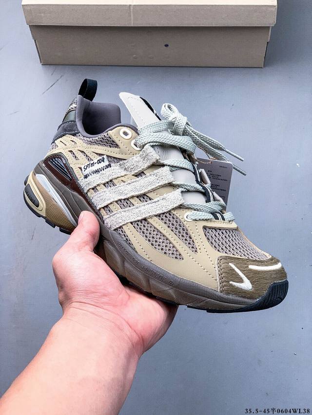 公司级！Sftm X Adidas Adistar Cushion联名 阿迪达斯复古低帮运动老爹鞋 0604Wl38