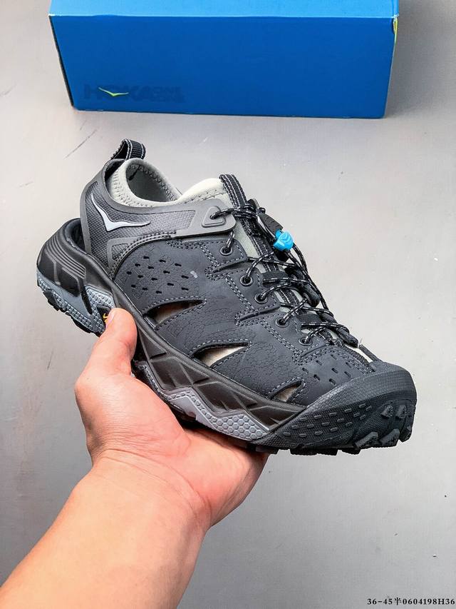 公司级！Hoka One One Vibram Tor Trafa 舒适 防滑透气 户外机能山地溯溪鞋 鞋型从外观就给人强烈的户外机能感 粗犷率性的厚底设计 继