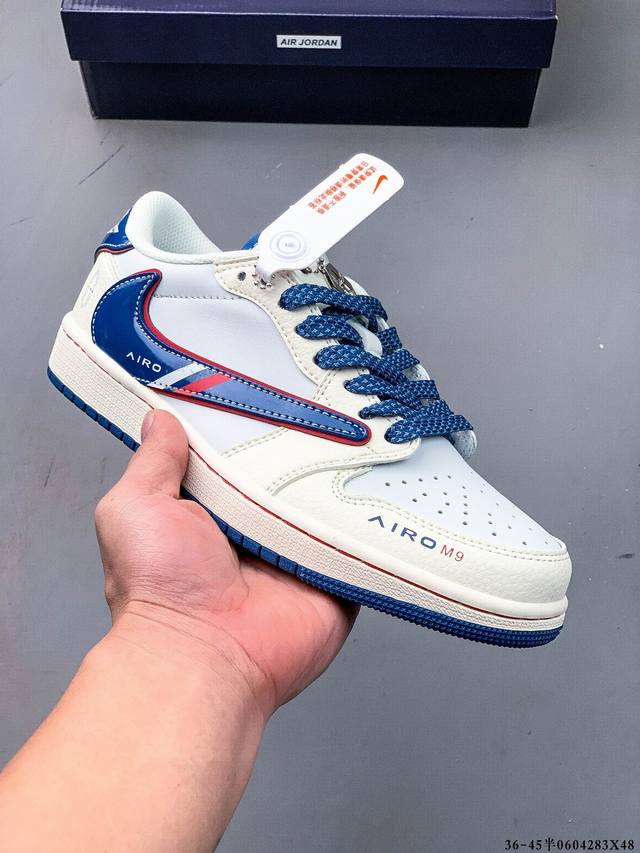 集图 公司级头层！耐克Nike Air Jordan 1 Low Aj1乔1 低帮潮流缓运动休闲板鞋。Aj1 低帮拼接 完美版型真头层牛皮# 内置缓震气垫 原鞋