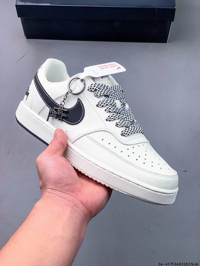 Nike Court Vision Low 休闲运动板鞋 纯原版本 低帮百搭透气休闲运动板鞋，经典耐用的设计，兼顾舒适脚感和出众风范，演绎匠心之作。结构性的支撑