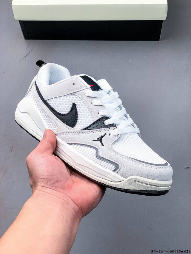 Nike Air Jordan Cmft Era 新款透气百搭休闲鞋 Jordan Cmft Era 聚焦于日常舒适体验，采用低帮轮廓，搭配网眼与麂皮材质鞋面，
