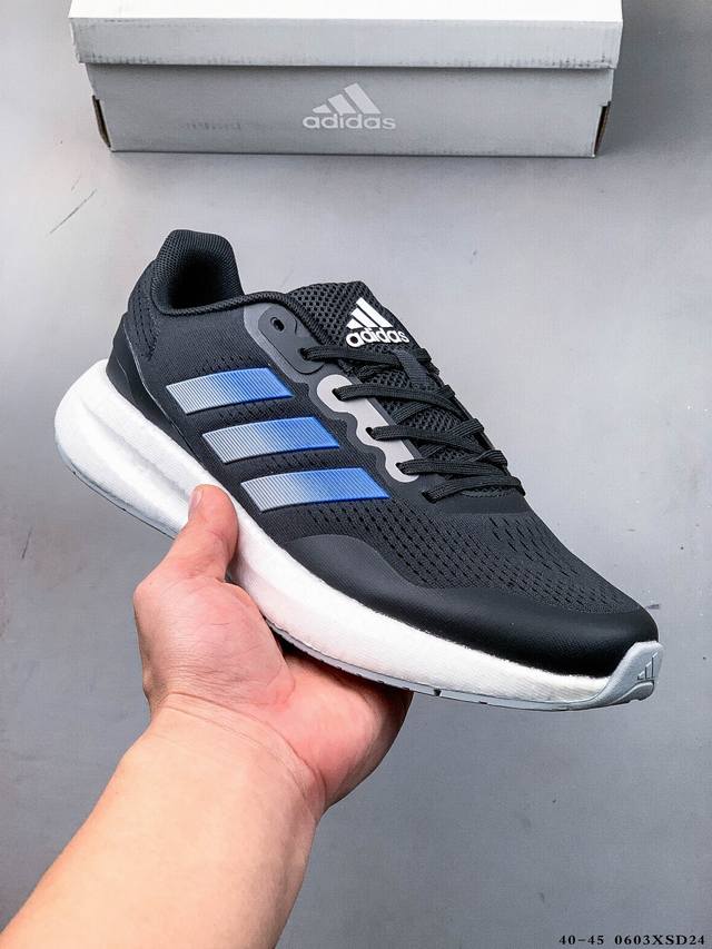 集图 Adidas Runfalcon 3.0 Tr系列 超轻慢跑鞋 #采用全身高频热熔牛津面料鞋面材质 #全掌Adiwear高耐磨缓震泡棉中底 #外置耐磨防滑