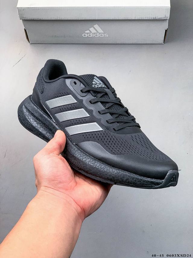 Adidas Runfalcon 3.0 Tr系列 超轻慢跑鞋 #采用全身高频热熔牛津面料鞋面材质 #全掌Adiwear高耐磨缓震泡棉中底 #外置耐磨防滑大底片