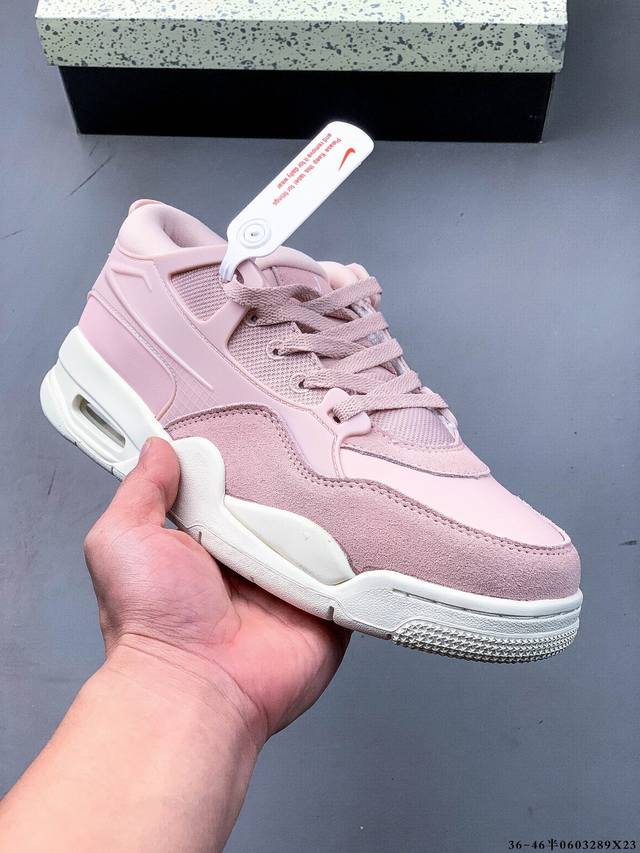 Air Jordan Aj4 Rm 重制版低帮复古篮球鞋 实拍首发 采用了低帮的设计 并保留了众多Aj4的经典元素 鞋身以皮革 麂皮材质拼接打造 Aj4经典的T