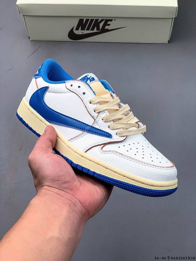 集图 真标半码！耐克Nike Air Jordan Low 1 乔1低帮倒勾经典休闲鞋 0602103X18