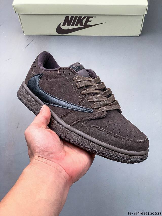 真标半码！耐克Nike Air Jordan Low 1 乔1低帮倒勾经典休闲鞋 0602103X18