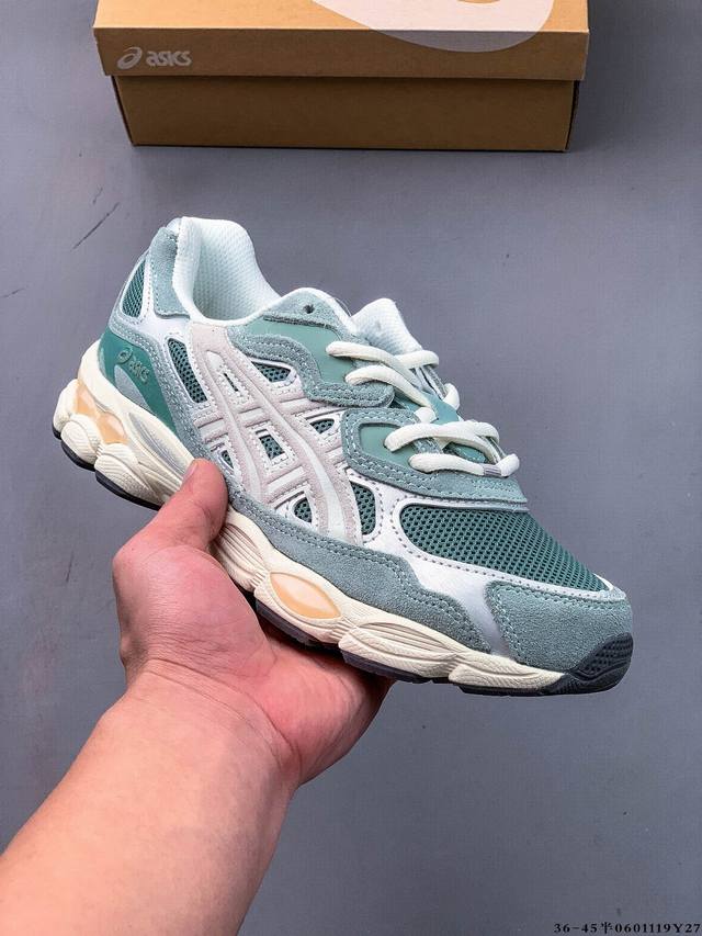 Asics 亚瑟士Gel-Nyc 2055透气网眼鞋面配合部分合成革材质 采用全新Ahar+橡胶材质 更加耐磨 0601119Y27