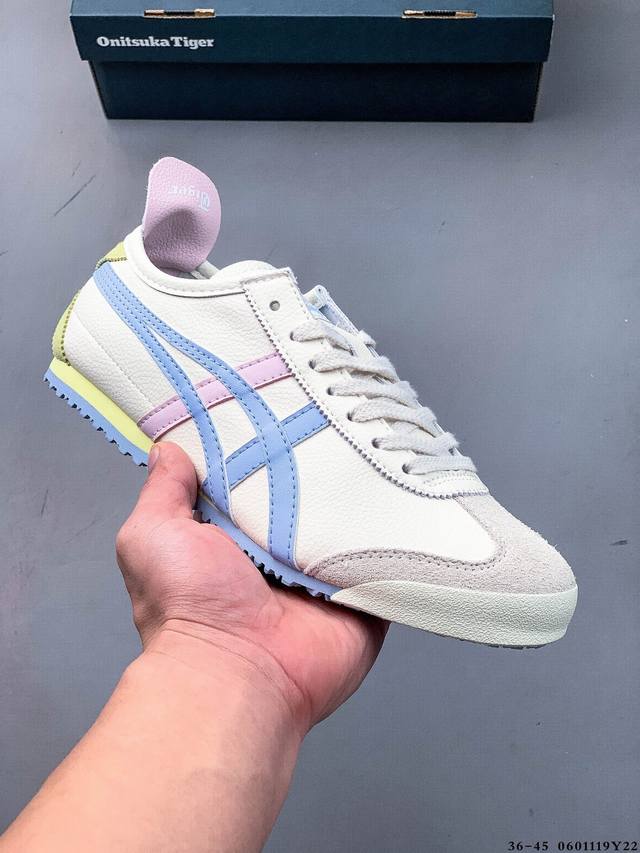 Asics 亚瑟士 Onitsuka Tiger 鬼冢虎 阿斯克斯 皮面原装四联吊牌 中底纸板钢印 日系轻便运动休闲鞋 0601119Y22