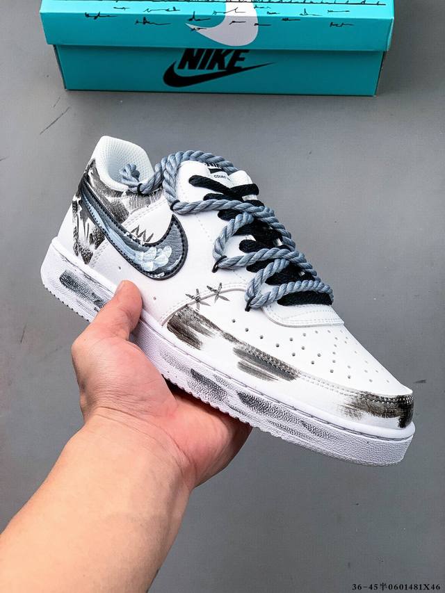 集图 Nike Court Vision Low 手绘涂鸦 解构绑带 休闲运动板鞋 纯原版本 低帮百搭透气休闲运动板鞋，经典耐用的设计，兼顾舒适脚感和出众风范，
