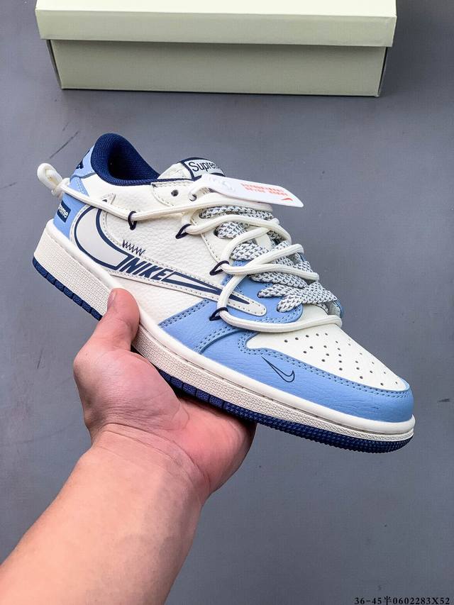 公司级头层！耐克Nike Air Jordan 1 Low Aj1乔1 低帮潮流缓运动休闲板鞋。Aj1 低帮拼接 完美版型真头层牛皮# 内置缓震气垫 原鞋开模