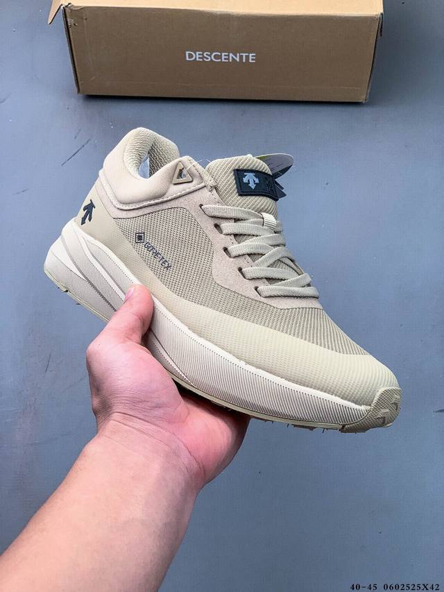 公司级！迪桑特Descente Dualis都市通勤 Gore-Tex 时尚舒适 防滑耐磨 时尚休闲运动覆盖防水男子越野跑鞋 官方同步上架 适合技术路线单日徒步