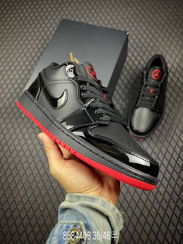 B Air Jordan 1 Low Panda Aj1 乔1“漆皮黑 ” 低帮文化休闲板鞋 货号: Dd1660-001 尺码：36-46 半 编码：8584