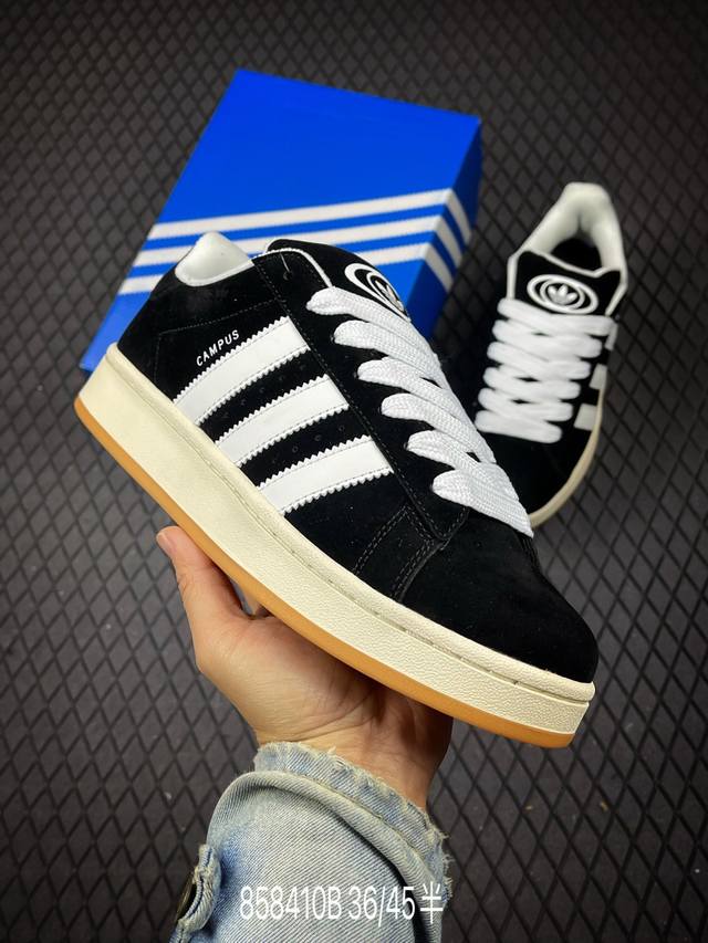 B 真标Adidas Originals Campus 00S 学院系列 面包风经典复古低帮百搭休闲运动板鞋 货号:Hq8707 尺码:36 36.5 37 3