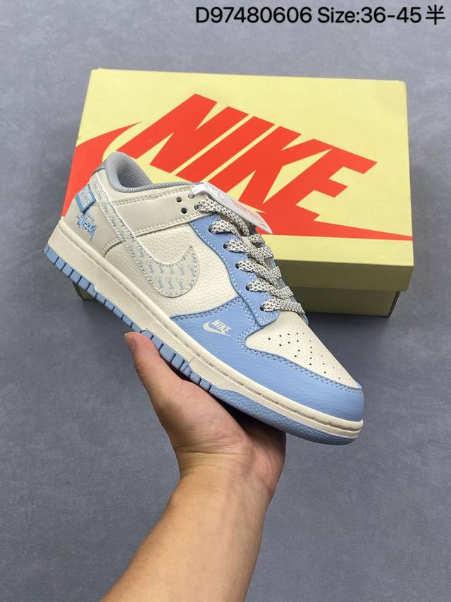 定制版 Nike Sb Dunk Low 斯图西联名 周年高端定制 低帮休闲板鞋 Xs6089-591 #定制鞋盒 大厂纯原品质出货 超高清洁度 皮料切割干净无