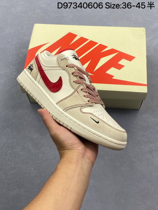 Bearbrick X Air Jordan 1 Low 积木熊 X Aj1 低帮 联名灰白色 Aj1 乔丹1代 Aj1 乔1 低邦 联名灰白 乔丹篮球鞋系列