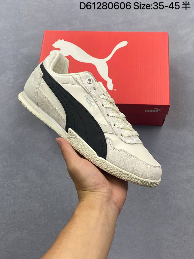 公司级Puma Bella Donna Nylon 彪马 舒适男女低帮生活休闲德训薄底鞋 货号:403554-02 尺码:35.5 36 37 37.5 38