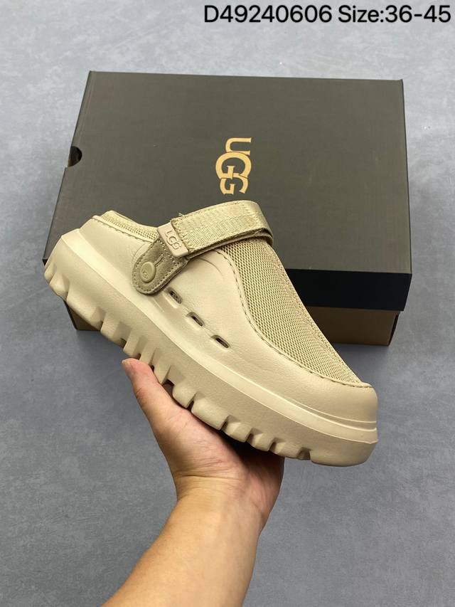 Ugg Peakmod 25Ss最新款 Ugg塔斯曼塑膜凉鞋 1166912 简约的隔板设计 鞋面牛皮拼透气网 春夏必备款网眼鞋面舒适透气 清爽出行 鞋底防滑底