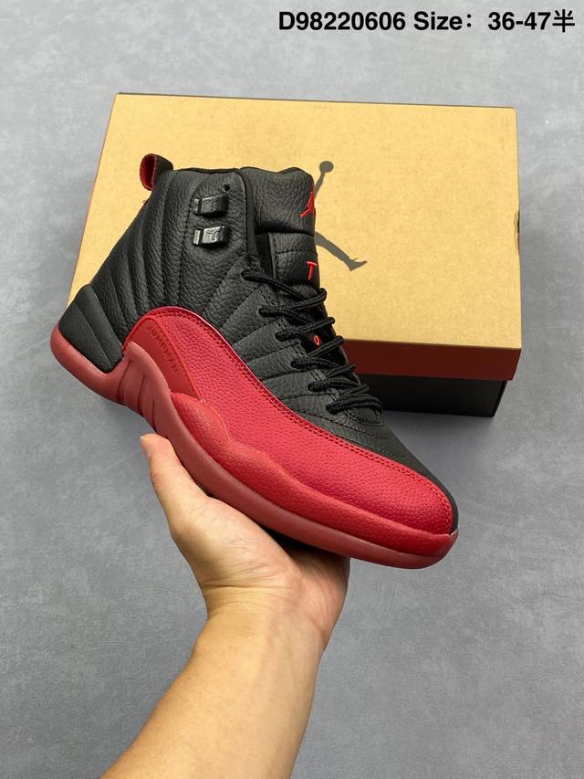 Air Jordan 12 Retro Flu Game 高帮 复刻病倒黑红 Aj12 乔丹12代 Aj12 乔12 高邦 复刻黑红 流感之战 乔丹篮球鞋系列