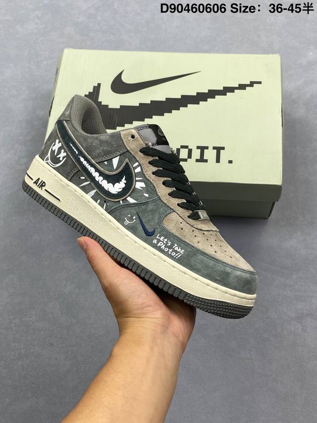 Nike Air Force 1 Low 灰脸王子 原楦头原纸板 打造纯正空军版型 专注外贸渠道 全掌内置蜂窝气垫 原盒配件 原厂中底钢印、拉帮完美 官方货号：