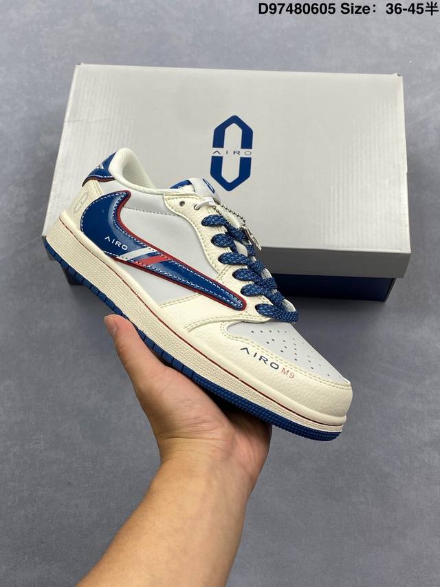 公司级Nike Air Jordan 1 X Travis Scott Aj1倒勾 乔一倒钩 ‘Diy’定制 耐克 低帮文化篮球鞋 完美品质出货 细节如图所示