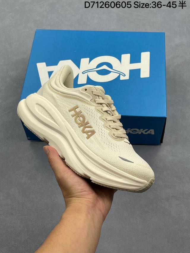 公司级Hoka One One Bondi 9 复古舒适防滑耐磨 低帮 山地户外跑步鞋 货号：1162014 Vch 尺码：36 36.5 37.5 38 38