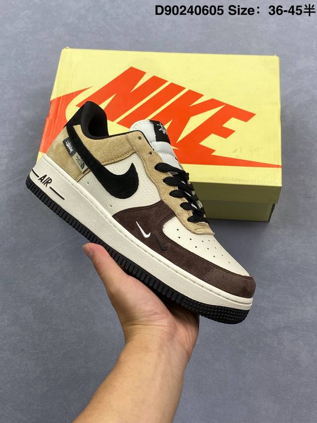 耐克 Nike Air Force 1 '07 Low 空军一号含气垫 小白鞋 2025年 蛇年新款 北脸北面联名 低帮百搭厚底增高休闲运动板鞋。柔软、弹性十足